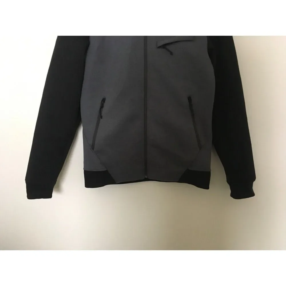 The North Face NF0A2TDC Thermal 3D Full Zip Hooded Jacket Mens Sz S Gray & Black